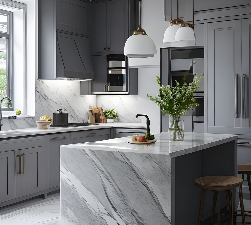 découvrez l'élégance intemporelle d'une cuisine en marbre, alliant design raffiné et matériaux naturels pour un espace moderne et sophistiqué.